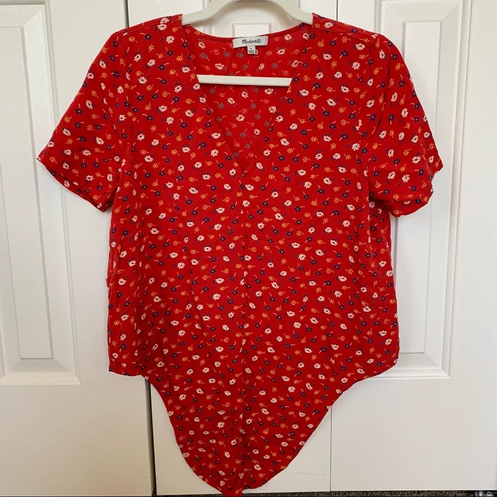 Madewell Novel Tie-Front Top in Prairie Posies - Picture 4 of 4